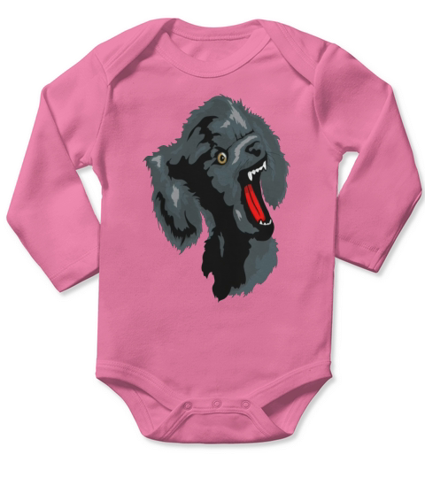 Angry Poodle Long Sleeve Baby One-Piece