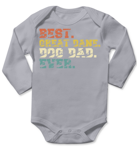 Best Great Dane Dog Dad Vintage Long Sleeve Baby One-Piece