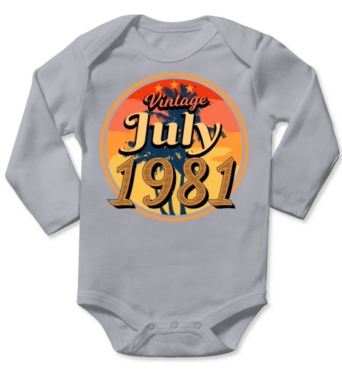 Best Year 1981 July Long Sleeve Baby One-Piece