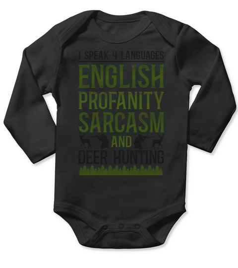 Buck Deer Hunting Hunter Vintage I Long Sleeve Baby One-Piece