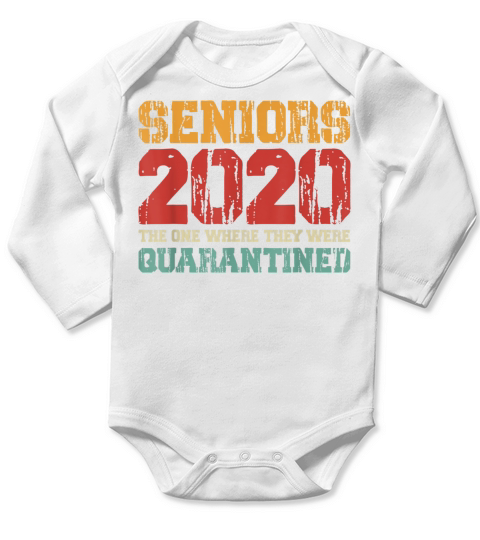 Class Of 2020 Graduation Senior Funny Quarantine Vintage T-Shirt Long Sleeve Baby One-Piece