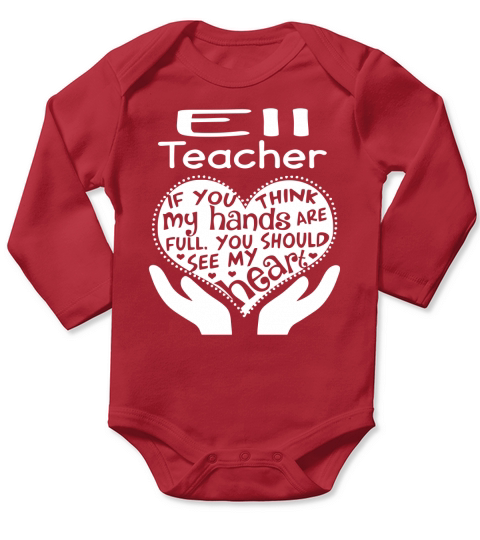 Ell Teacher FFull Hand Long Sleeve Baby One-Piece