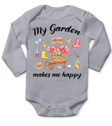 Garden Quote Hobby Gardener Gift Idea Long Sleeve Baby One-Piece