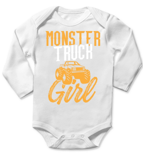 girl monster truck Long Sleeve Baby One-Piece