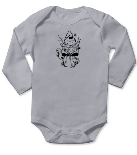 Halloween Cupcake Gnome Boo! Long Sleeve Baby One-Piece
