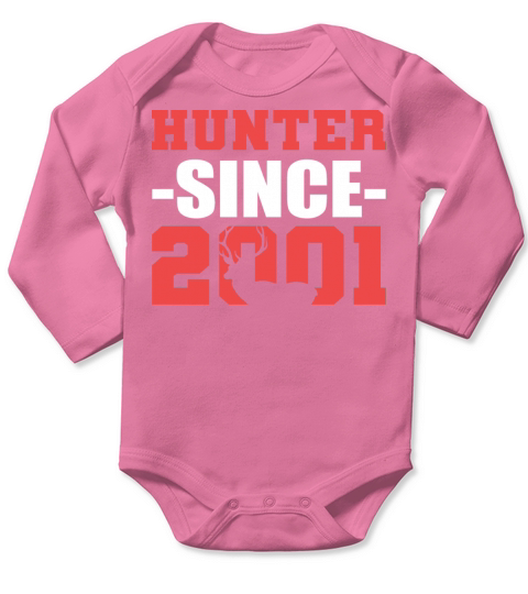 Hunter since 2001 Woodsman Gift Long Sleeve Baby One-Piece