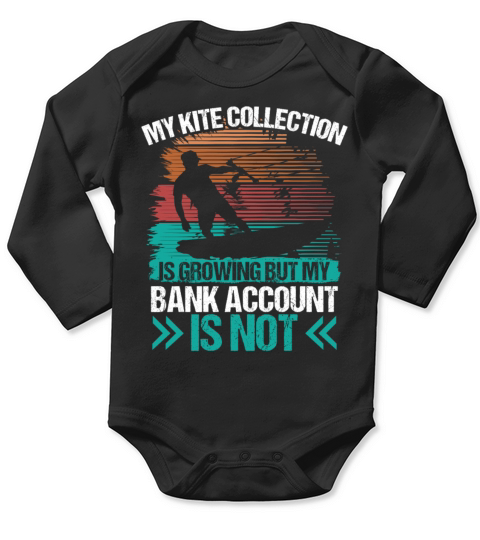 Kiteboarding Vintage Kite Collection Kitesurfing Long Sleeve Baby One-Piece