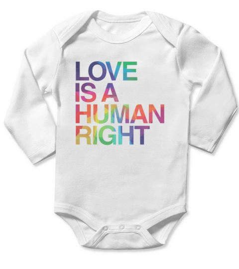 Love is Human Right LGBT Gay Pride Long Sleeve Baby One-Piece