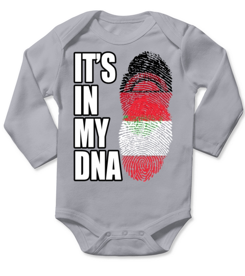 Malawian And Austrian Mix Heritage DNA Flag Long Sleeve Baby One-Piece