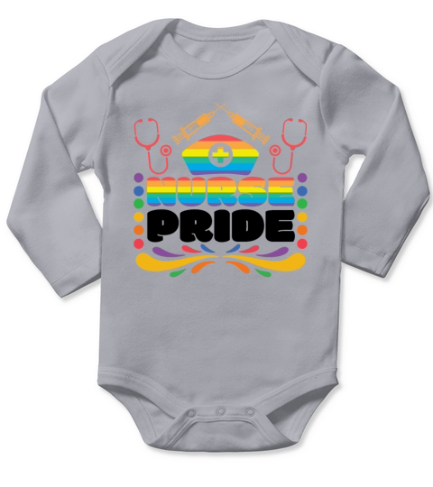 Nurse Pride Stethoscope Lesbian Gay LGBTQ Long Sleeve Baby One-Piece