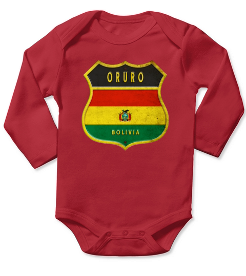 Oruro Bolivia coat of arms design Long Sleeve Baby One-Piece