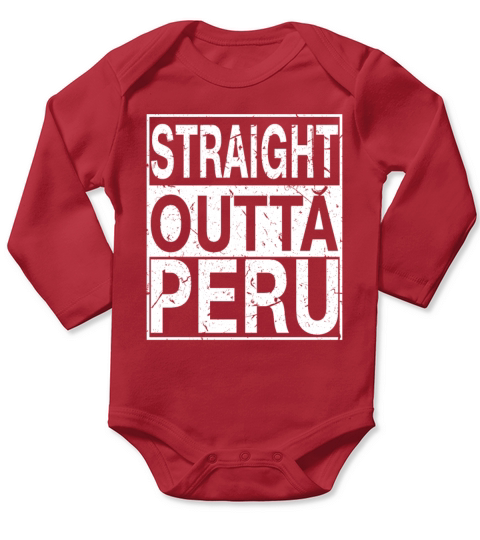 Peru Straight Outta Peru Long Sleeve Baby One-Piece
