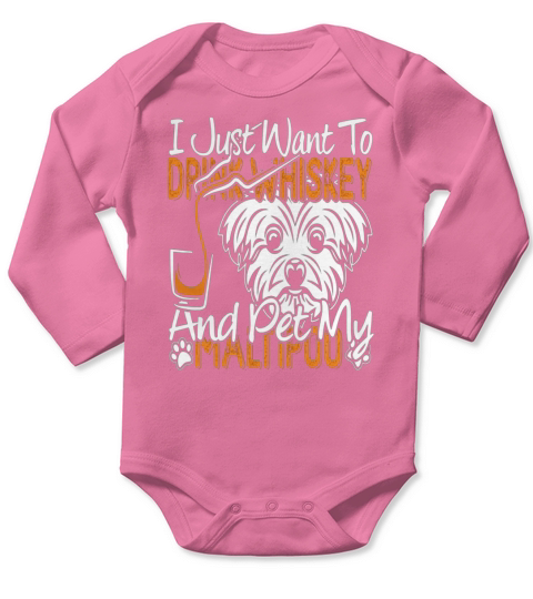 PET MY MALTIPOO DOG SHIRT - Men  Performance T-Shirt Long Sleeve Baby One-Piece