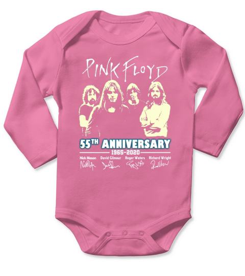 Pink Floyd 55th anniversary 1965-2020 all signature shirt Long Sleeve Baby One-Piece