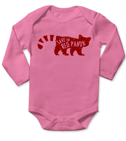 Save The Red Panda T Shirt Long Sleeve Baby One-Piece