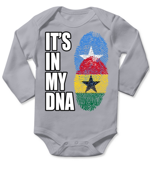 Somali And Ghanaian Vintage Heritage DNA Flag Long Sleeve Baby One-Piece