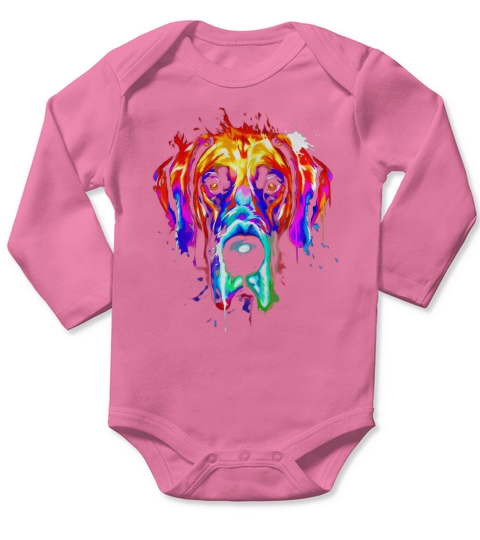 Splash Art Great Dane T-Shirt | Puppy Lover Gift Long Sleeve Baby One-Piece