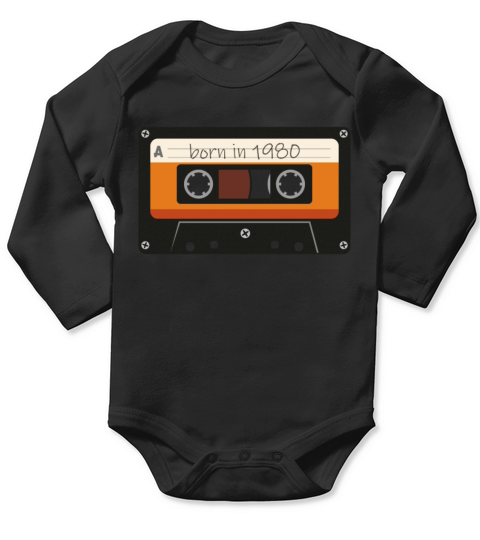 Vintage "Limited Edition" Vintage 1980 Birthday Long Sleeve Baby One-Piece