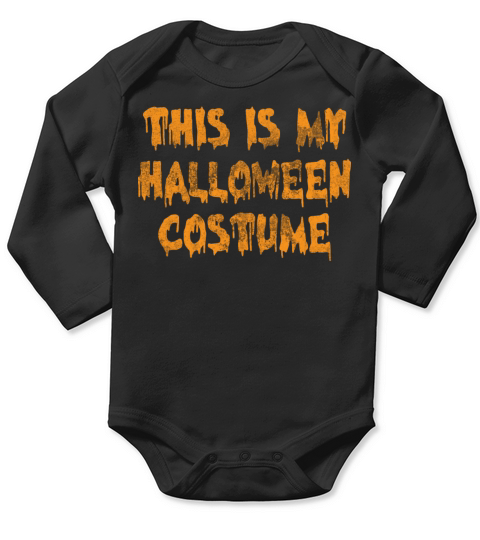Vintage This Is My Halloween Costume Long Sleeve Baby One-Piece
