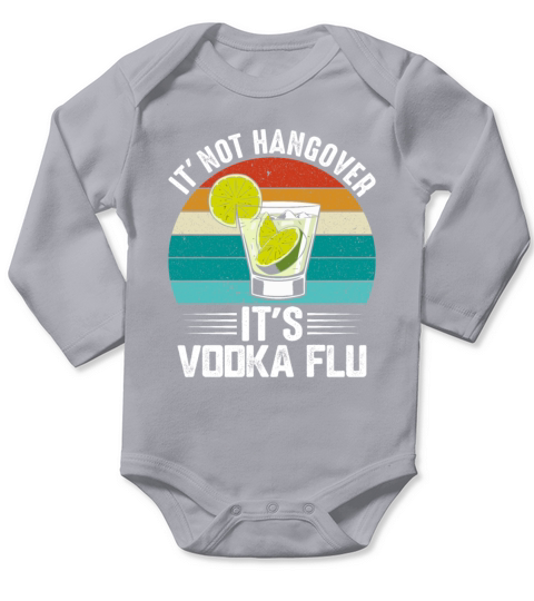 Vintage Vodka Drinking Lovers Drinker Lifestyle Long Sleeve Baby One-Piece