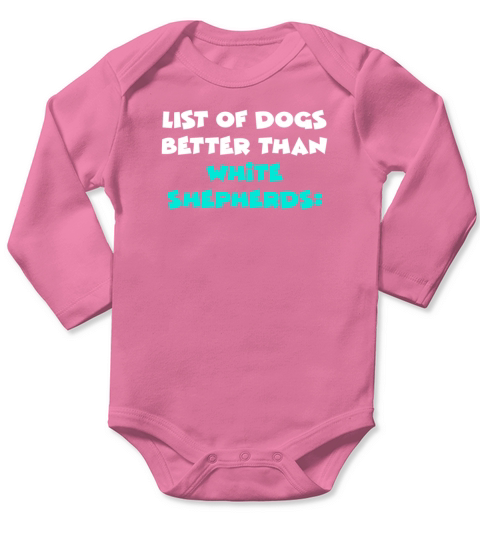 White Shepherd Long Sleeve Baby One-Piece