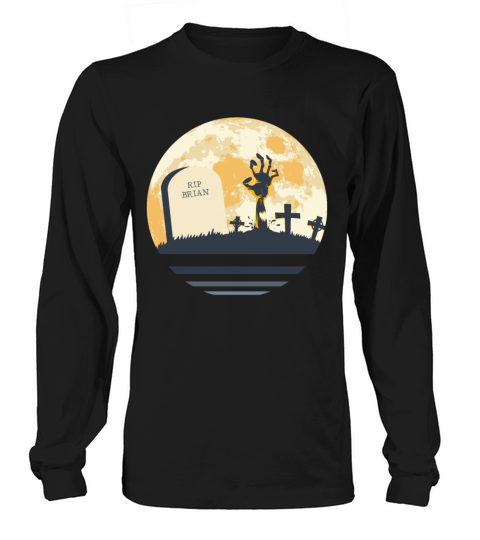 BRIAN Grave Tombstone Halloween Zombie Spooky Long sleeved Unisex