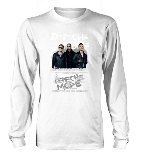 Depeche Mode 40th anniversary 1980-2020 signatures shirt Long sleeved Unisex