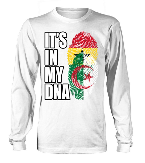 Ghanaian And Algerian Mix Heritage DNA Flag Long sleeved Unisex