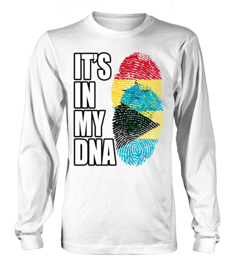 Ghanaian And Bahamian Mix Heritage DNA Flag Long sleeved Unisex