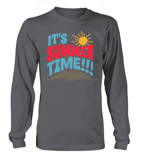 It s Summer Time Sun and Island in Colourful Texts Long sleeved Unisex