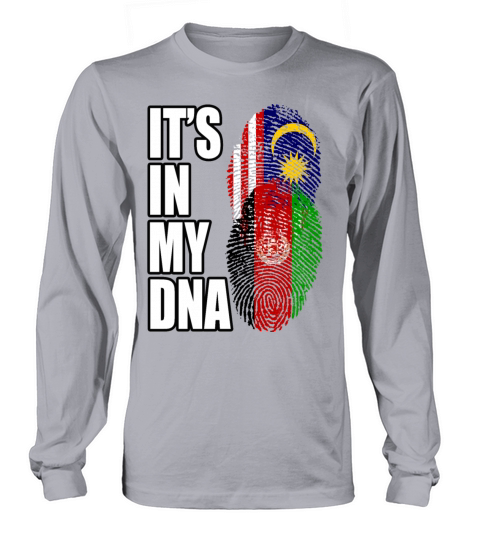 Malaysian And Afghanistan Mix Heritage DNA Flag Long sleeved Unisex
