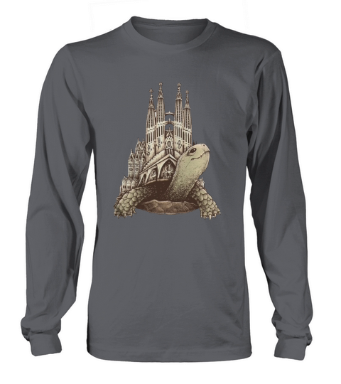 SLOW ARCHITECTURE CITY TURTLE ARCHITECTURE CHURCH SAGRADA FAMILIA GAUDI Long sleeved Unisex
