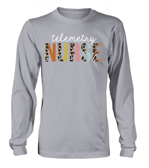 Telemetry Nurse Colorful Leopard Print Funny Long sleeved Unisex