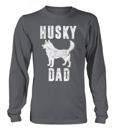 Vintage Husky Dad Gift Siberian Huskies Father Long sleeved Unisex
