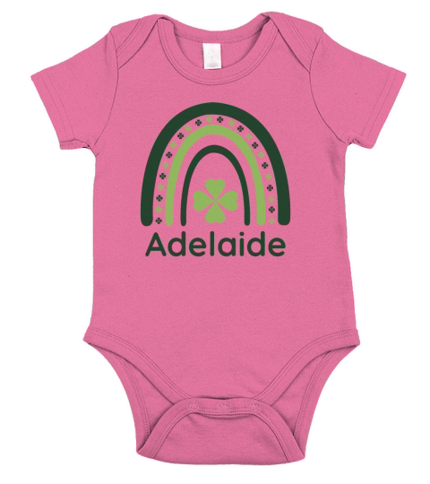 Adelaide Clover Boho Rainbow Short Sleeve Baby One-Piece