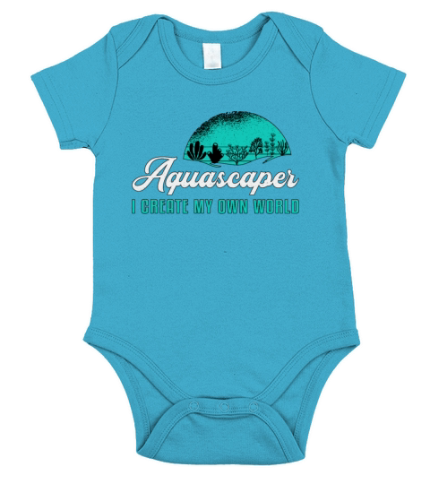 Aquarist Aquascaper My Own World Retro Aquarium Short Sleeve Baby One-Piece