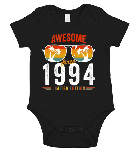 Awesome Since 1994 Birthday Retro Vintage 28 29 Ye Short Sleeve Baby One-Piece
