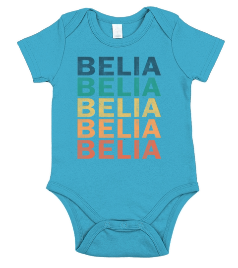 Belia Name T Shirt - Belia Vintage Retro Name Gift Short Sleeve Baby One-Piece