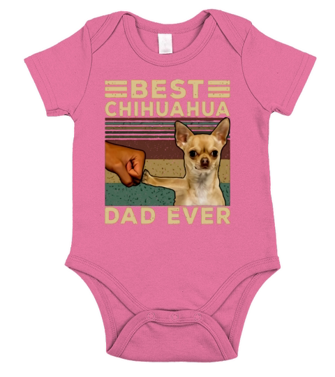 Best Chihuahua Dad Ever Dog Lovers Vintage Father’s Day shirt Short Sleeve Baby One-Piece