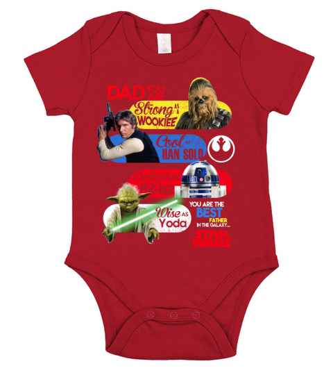 Dad you are as a strong wookiee, as good han solo You are the beat father Short Sleeve Baby One-Piece