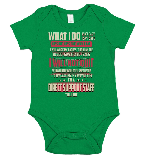 Direct Support Staff What I do Job Shirts Short Sleeve Baby One-Piece