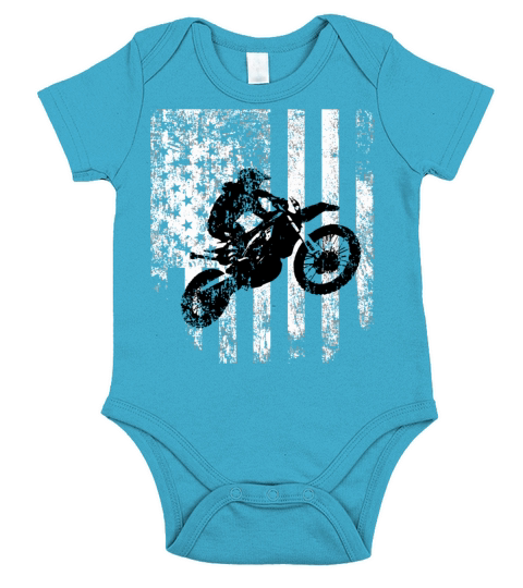 Dirt Bike Braap Funny Rider Motocross Racer Vintag Short Sleeve Baby One-Piece