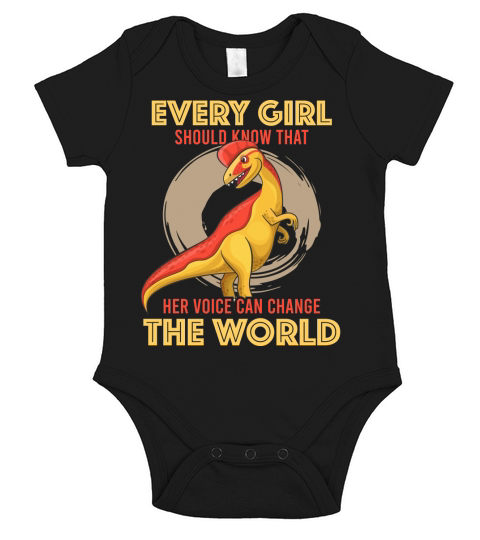 Every girl should know that her voice can change the world Short Sleeve Baby One-Piece
