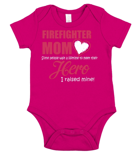 FIREFIGHTER MOM Shirt Short Sleeve Baby One-Piece