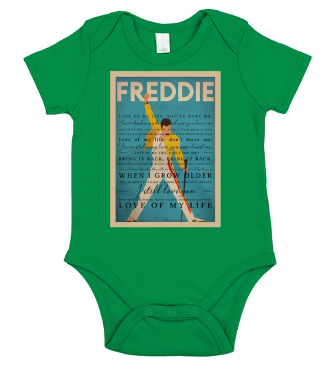 Freddie Mercury Short Sleeve Baby One-Piece
