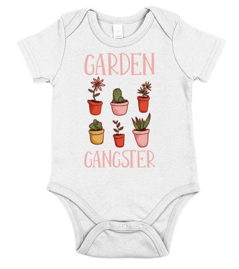 Garden Gangster Gardening Plant Gardener Botanical Short Sleeve Baby One-Piece