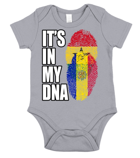 Ghanaian And Andorran Mix Heritage DNA Flag Short Sleeve Baby One-Piece