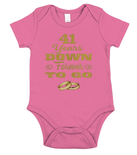 Great T-Shirt For Husband Wife. 41st Wedding Anniversary Gift. Short Sleeve Baby One-Piece