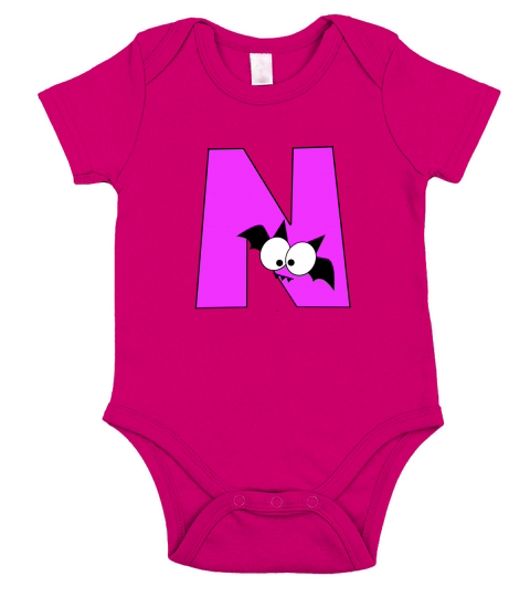 Halloween Alphabets Clipart N Short Sleeve Baby One-Piece