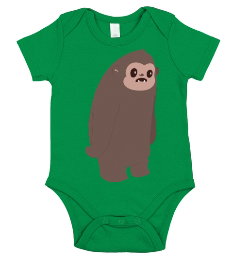 Halloween Bigfoot Cute Clipart Short Sleeve Baby One-Piece